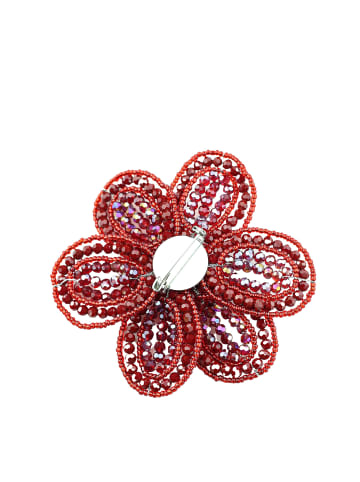 collezione alessandro Brosche " Blume " in rot