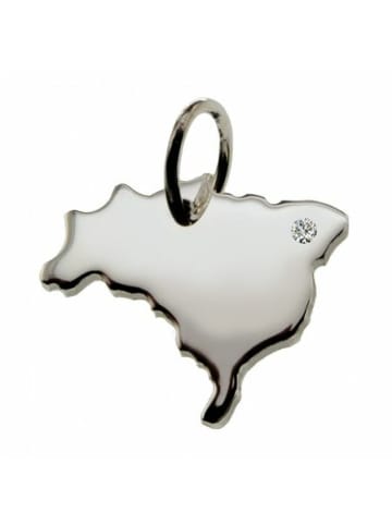 Schmuckador Brasilien Anhänger mit Brillant 0,015ct 925 Silber in silber