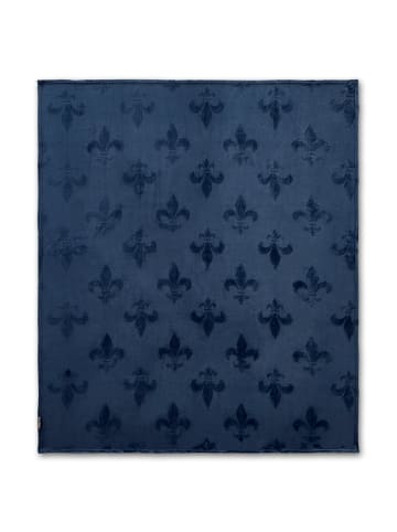 Roberto Geissini Kuscheldecke Samt 80 x 150 Samt blau Lilie