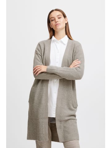 b.young Strickjacke BYMIRELLE  20806430  Lange Strickjacke mit Taschen in Grau