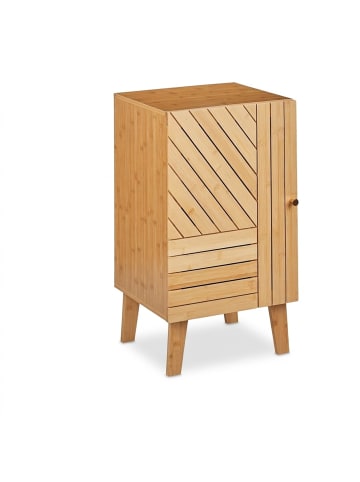 relaxdays Bambus-Badschrank in Natur - (B)40 x (H)70 x (T)37 cm