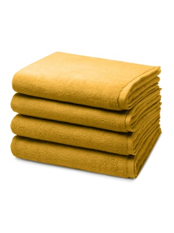 Ross 4 X Handtuch im Set Sensual Skin in Senf