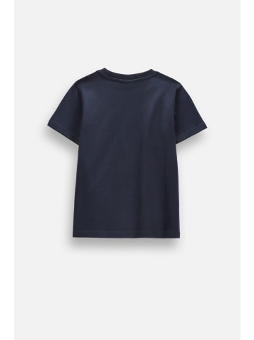 Coccodrillo Baumwoll-T-Shirt mit kurzen Ärmeln in dunkelblau
