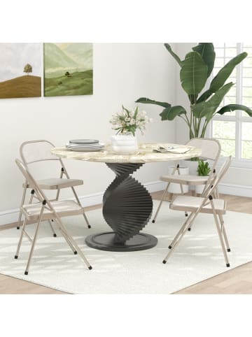 HOMCOM Klappstuhl-45L x 46B x 78H cm-Beige