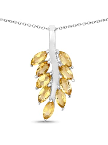 Rafaela Donata Kette Floral Sterling Silber Citrin in silber