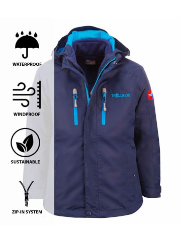 Trollkids 3in1 Jacke "Myrdal PRO" in Marineblau / Mittelblau