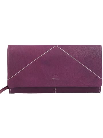 Greenburry Tumble Nappa Geldbörse Leder 19 cm in plum