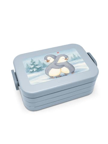 Mr. & Mrs. Panda Lunchbox Pinguine Kuscheln Design ohne Spruch in Blau Pastell