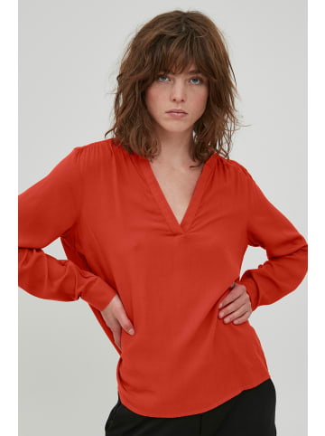 ICHI Langarm-Bluse IHMAIN Regular fit in Pureed Pumpkin