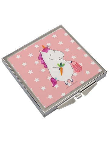 Mr. & Mrs. Panda Kosmetikspiegel Einhorn Vegan ohne Spruch in Rot Pastell