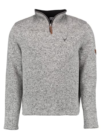 OS-Trachten Strickfleece-Pullover Wukom in mittelgrau