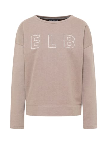 ELBSAND Sweatshirt Arvid in Silver Sand Melange