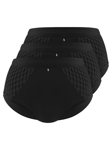 Sassa 3er Pack Taillenslip in Black