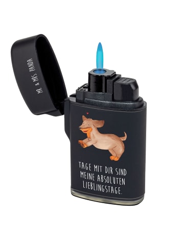Mr. & Mrs. Panda zigarettenanzünder Hund Dackel mit Spruch in Schwarz