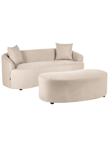 Beliani 4-tlg Sitzgruppe AMAL in Beige