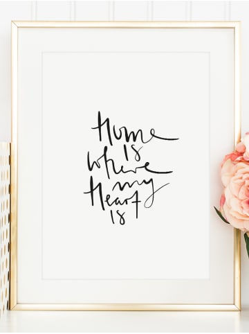 Tales by Jen Poster / Kunstdruck "Home is where my heart is" I Ohne Rahmen