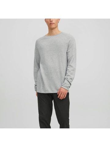 Jack and Jones JJEHILL Knit Crew Neck in Grau