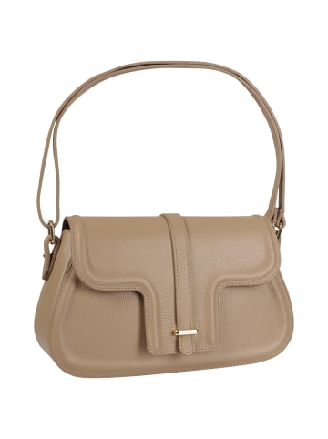 Toscanto Leder Schultertasche Toscanto Tasche taupe, beige ca. 33cm
