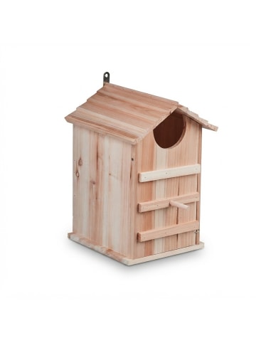 relaxdays Eulen Nistkasten in Natur - (B)25 x (H)38,5 x (T)28 cm