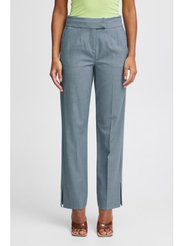 b. young BYDANTA STRAIGHT PANTS - HEAVY WOVEN Regular fit in True Navy Melange