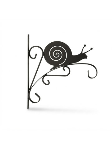 relaxdays Blumenhaken Schnecke in Schwarz