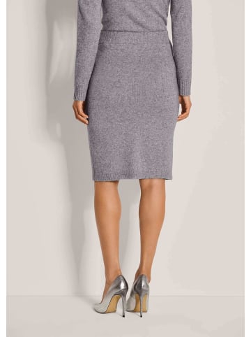 MADELEINE Eleganter Rock mit Kaschmir in graphit / silberfarben / melange