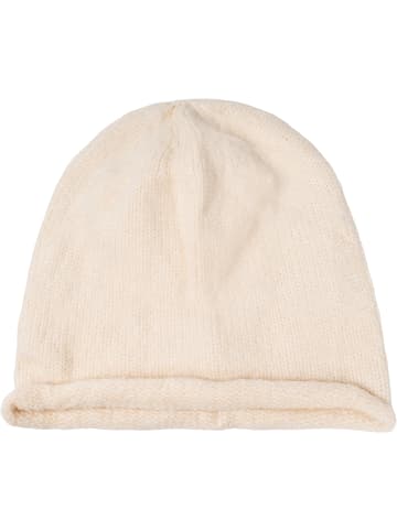 styleBREAKER Oversize Strickbeanie mit Rollrand in Creme