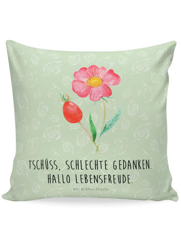 Mr. & Mrs. Panda kuschelkissen 40x40 Blume HageRundunge mit Spruch in Blattgrün