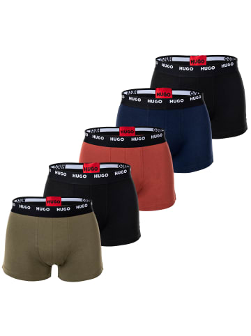 HUGO Boxershort 5er Pack in Schwarz/Rot/Grün/Blau