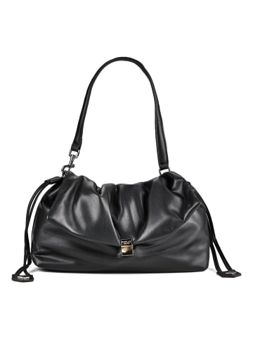 Replay Schultertasche Leder 20 cm black