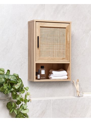 Beliani Badezimmerschrank ROSELL in Heller Holzfarbton - (W) 40 x (H) 60 x (L) 19 cm