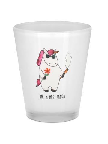 Mr. & Mrs. Panda Schnapsglas Einhorn Woodstock ohne Spruch in Transparent