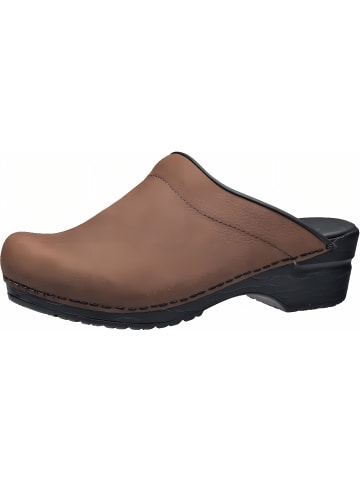 Sanita Comfortwear Clog "Original-Sonja Textured Oil Op" in Braun