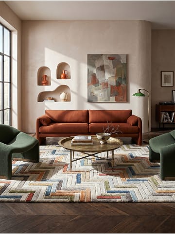 KADIMA DESIGN Teppich aus Wolle, Modern & Geometrisch, Strapazierfähig in Multicolor