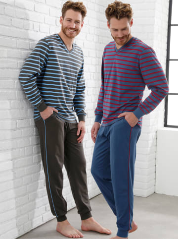 WITT WEIDEN Schlafanzüge in graphit + jeansblau