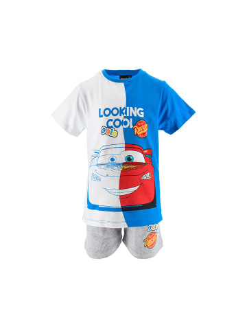 Disney Cars 2tlg. Outfit: Sommer-Set Lightning McQueen T-Shirt und Shorts in Weiß