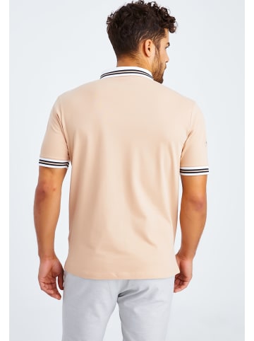 Leif Nelson Herren T-Shirt Polo Herren T-Shirt Polo LN-55600 in beige