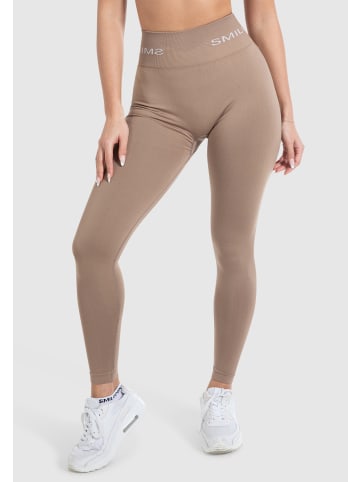 SMILODOX Leggings Scrunch Azura in Hellbraun