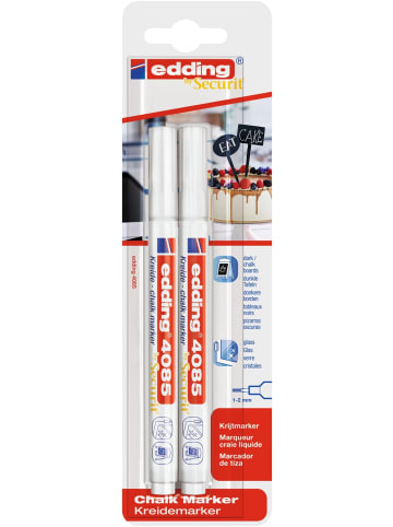 edding Kreidemarker edding 4085 2er-Blister weiß