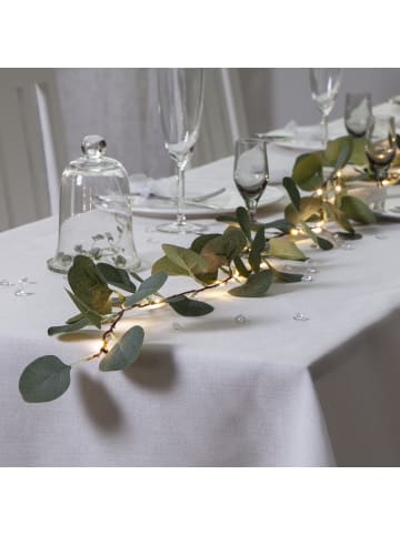 STAR Trading LED Blättergirlande ,Eucalyptus', Batterien + Timer, 20 LEDs. grün, wa