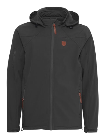 INDICODE Softshelljacke IDJonas 55-050MM Übergangsjacke mit abnehmbarer Kapuze in Grau