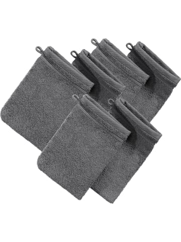 Erwin Müller Frottier Waschhandschuh 6er-Pack Heidelberg in anthrazit