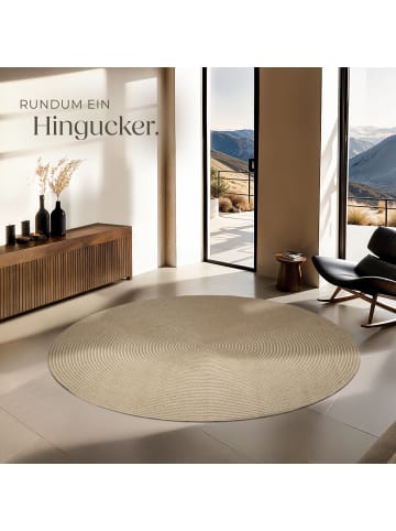tectake Geflochtener Teppich Vibe, strapazierfähig und pflegeleicht, braun