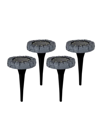 näve LED Solarleuchte "KIAN" in grau - (L)12 cm x (B)12 cm x (H)12.5 cm