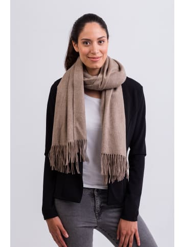 CASH-MERE.CH Schal waterwave in Taupe