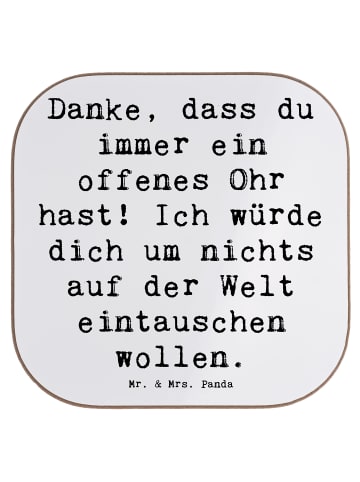 Mr. & Mrs. Panda Untersetzer für Gläser Spruch Freund fürs Leben... in Weiß