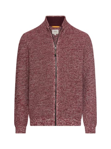 Camel Active Strickjacke aus einem soften Baumwollmix in Bernsteinrot