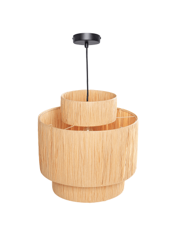 Beliani Pendelleuchten MAGECH in /Beige/Schwarz - (W) 40 x (H) 33 x (L) 40 cm