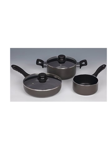 Riess Alu Pfanne Reventon mit Deckel in Schwarz