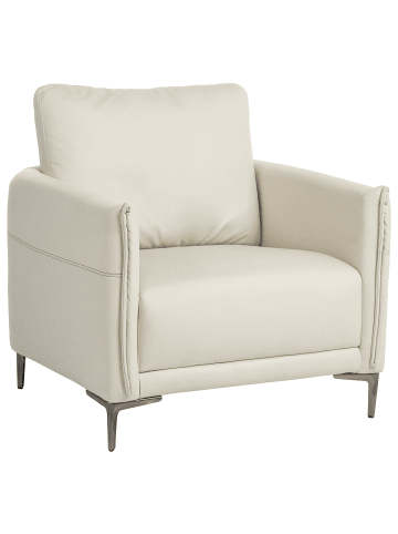 Beliani Sessel CILENS in Beige/Grau - (W) 85 x (H) 90 x (L) 82 cm